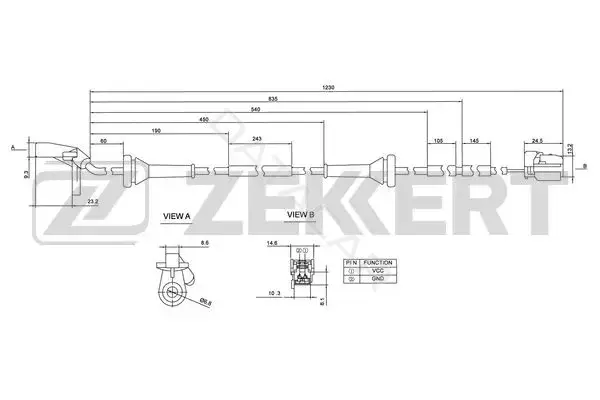 Датчик АБС ZEKKERT SE-6148