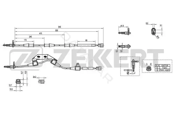 Датчик АБС ZEKKERT SE-6152
