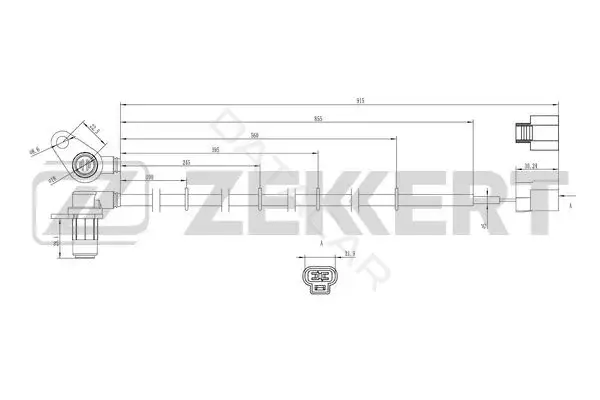 Датчик АБС ZEKKERT SE-6162