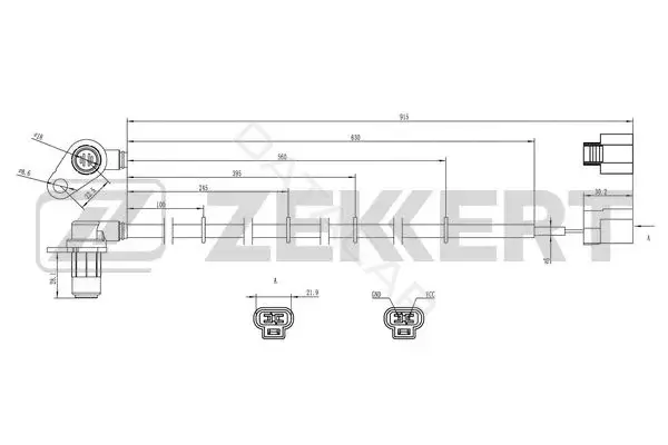 Датчик АБС ZEKKERT SE-6166
