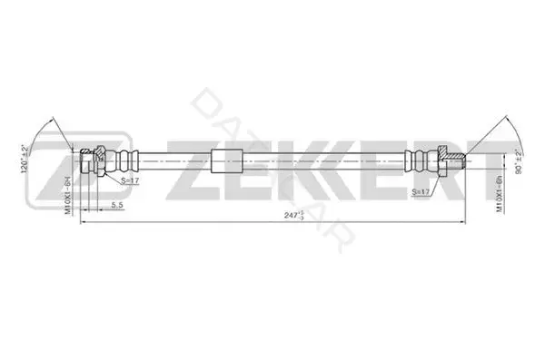 Тормозные шланги ZEKKERT BS-9016