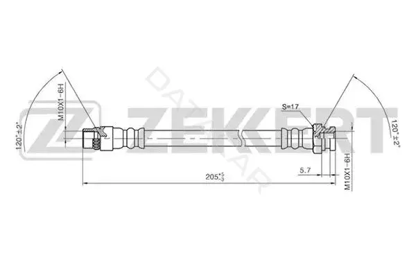 Тормозные шланги ZEKKERT BS-9021