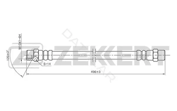 Тормозные шланги ZEKKERT BS-9035