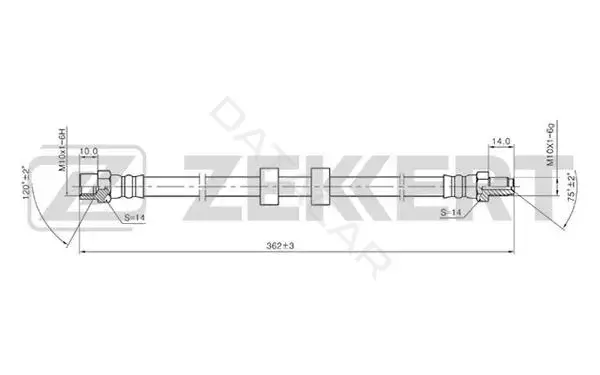 Тормозные шланги ZEKKERT BS-9109