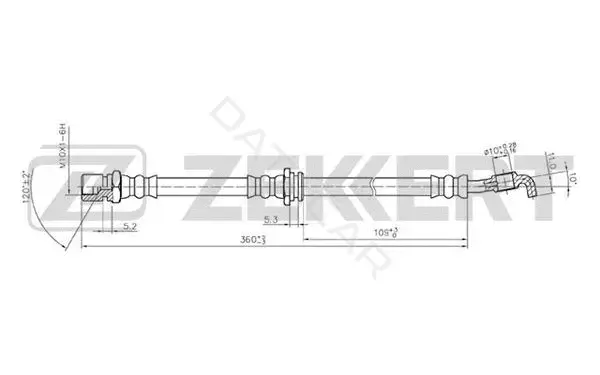 Тормозные шланги ZEKKERT BS-9254