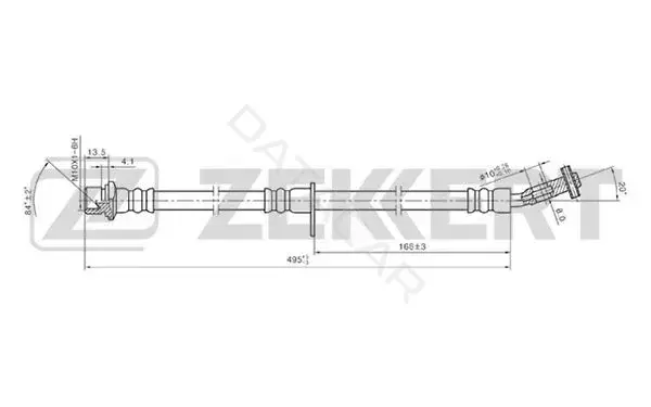 Тормозные шланги ZEKKERT BS-9278