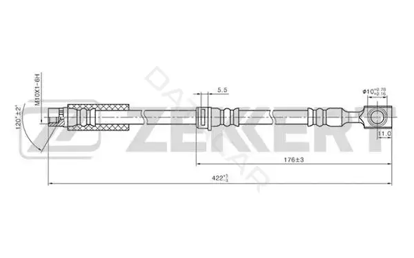 Тормозные шланги ZEKKERT BS-9281