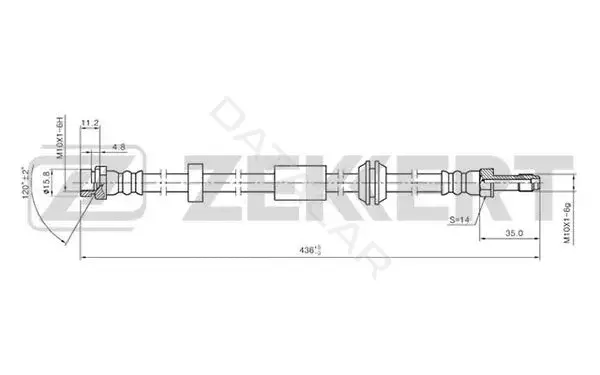 Тормозные шланги ZEKKERT BS-9308