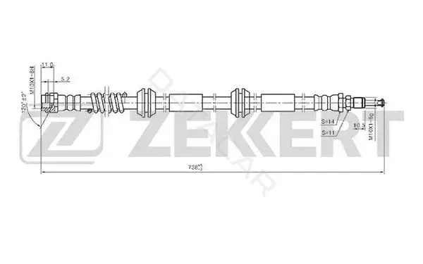 Тормозные шланги ZEKKERT BS-9396