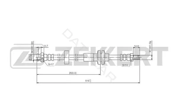 Тормозные шланги ZEKKERT BS-9417
