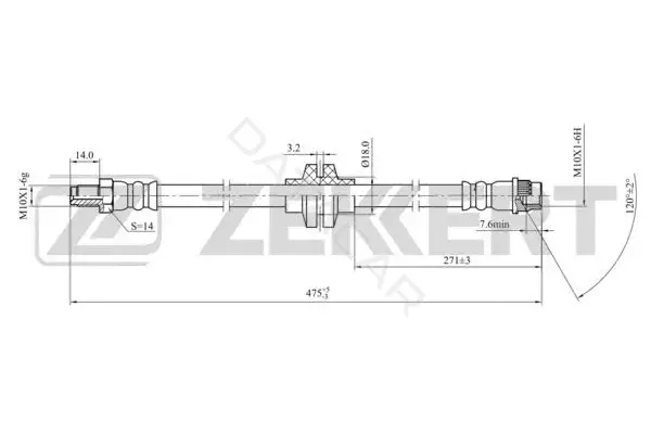 Тормозные шланги ZEKKERT BS-9425