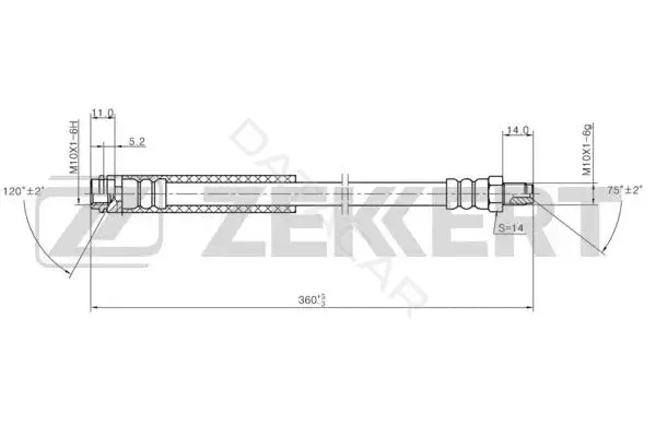 Тормозные шланги ZEKKERT BS-9431