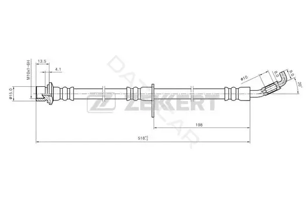 Тормозные шланги ZEKKERT BS-9480