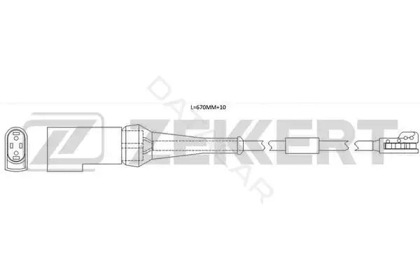 Датчик износа тормозных колодок ZEKKERT BS-8117