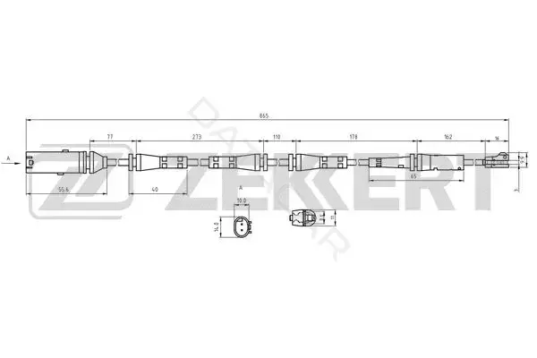 Датчик износа тормозных колодок ZEKKERT BS-8131