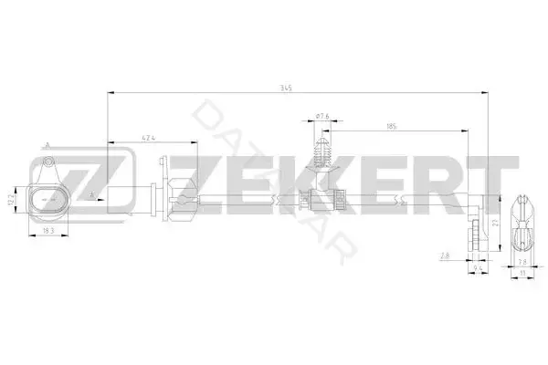 Датчик износа тормозных колодок ZEKKERT BS-8140