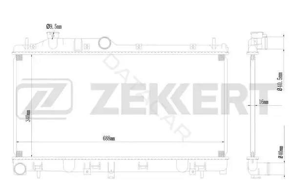 Радиатор охлаждения ZEKKERT MK-1041