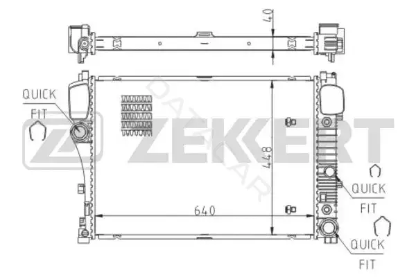 Радиатор охлаждения ZEKKERT MK-1054
