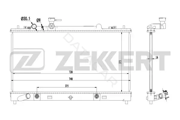 Радиатор охлаждения ZEKKERT MK-1204
