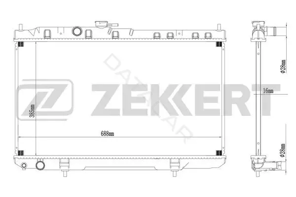 Радиатор охлаждения ZEKKERT MK-1386