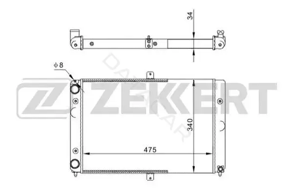 Радиатор охлаждения ZEKKERT MK-1504