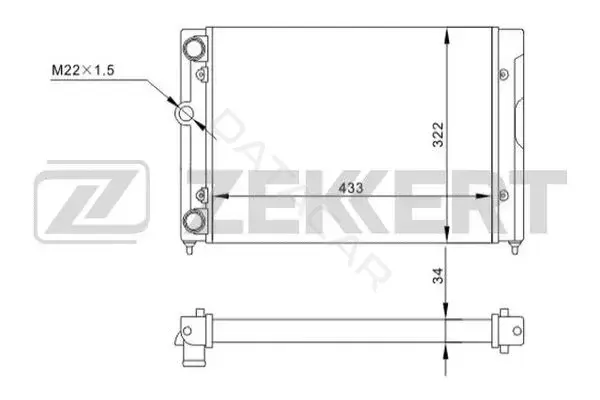 Радиатор охлаждения ZEKKERT MK-1510