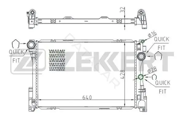 Радиатор охлаждения ZEKKERT MK-1513