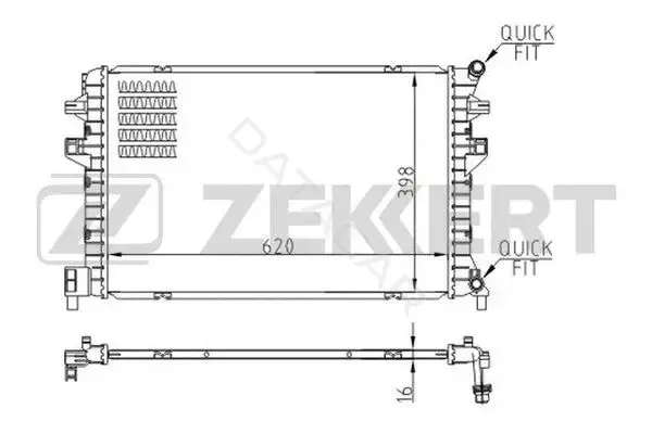 Радиатор охлаждения ZEKKERT MK-1522