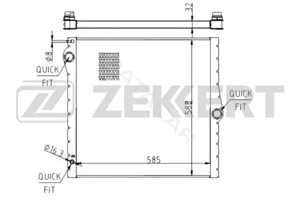 Радиатор охлаждения ZEKKERT MK-1524