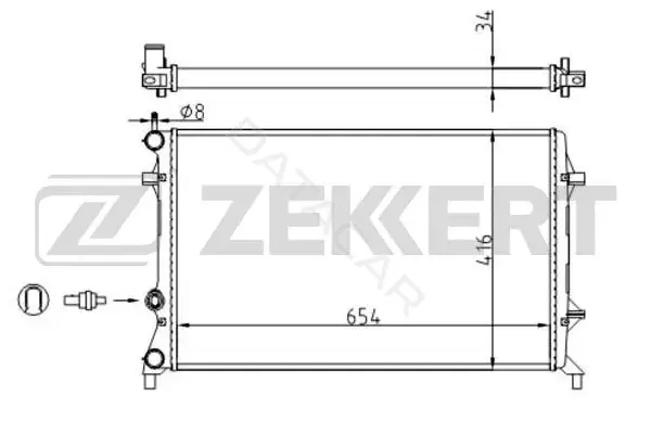 Радиатор охлаждения ZEKKERT MK-1526