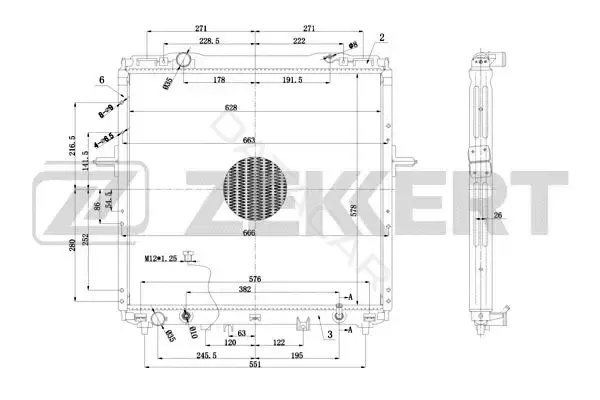 Радиатор охлаждения ZEKKERT MK-1536