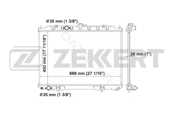 Радиатор охлаждения ZEKKERT MK-1538