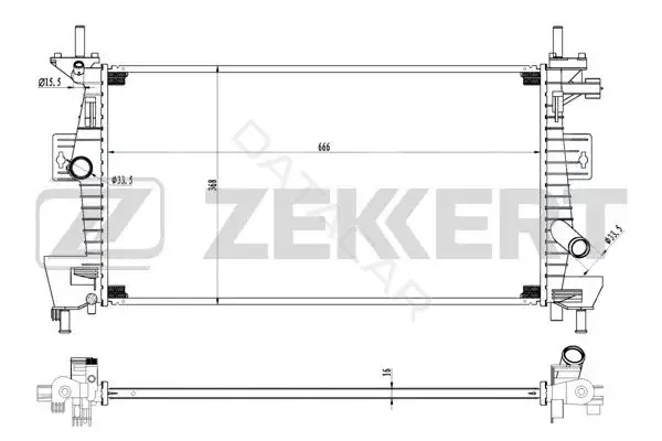 Радиатор охлаждения ZEKKERT MK-1539