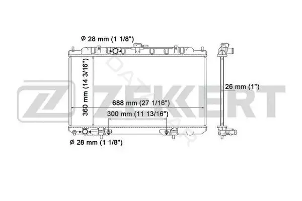 Радиатор охлаждения ZEKKERT MK-1541