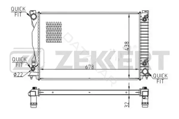 Радиатор охлаждения ZEKKERT MK-1553