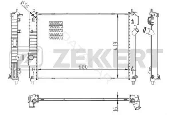 Радиатор охлаждения ZEKKERT MK-1554