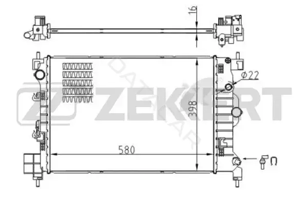 Радиатор охлаждения ZEKKERT MK-1555