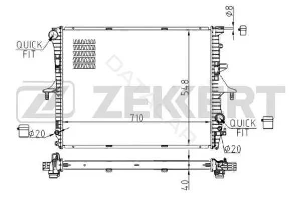 Радиатор охлаждения ZEKKERT MK-1556
