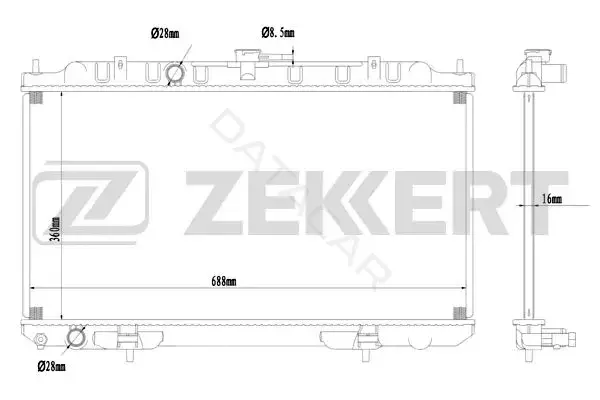 Радиатор охлаждения ZEKKERT MK-1563