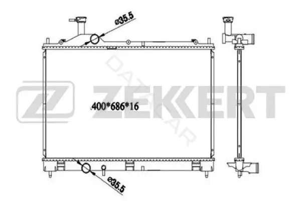 Радиатор охлаждения ZEKKERT MK-1566