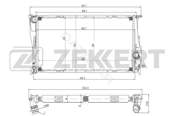 Радиатор охлаждения ZEKKERT MK-1576