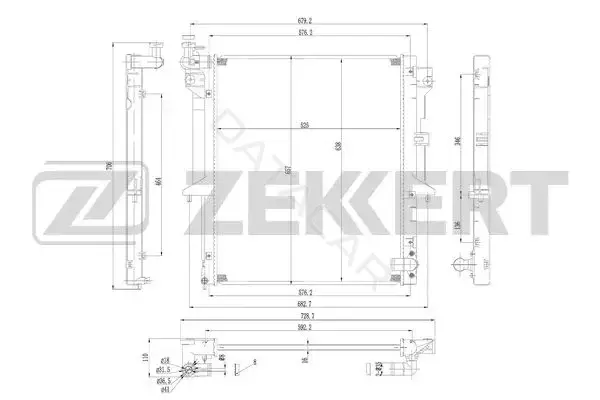 Радиатор охлаждения ZEKKERT MK-1577