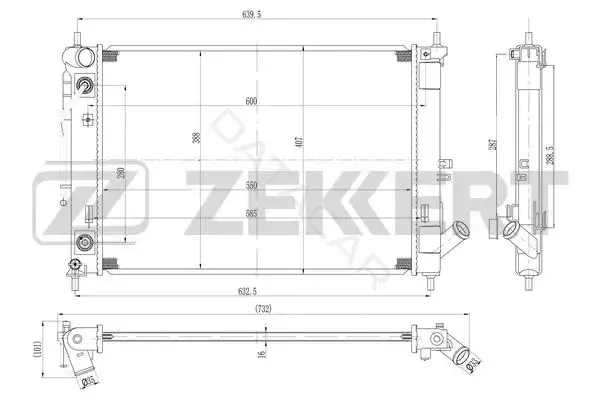 Радиатор охлаждения ZEKKERT MK-1579