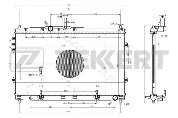 Радиатор охлаждения ZEKKERT MK-1580