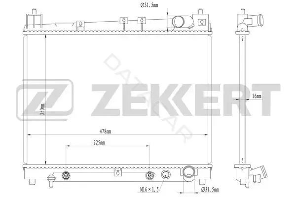 Радиатор охлаждения ZEKKERT MK-1582