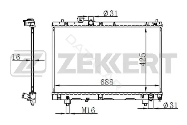 Радиатор охлаждения ZEKKERT MK-1585