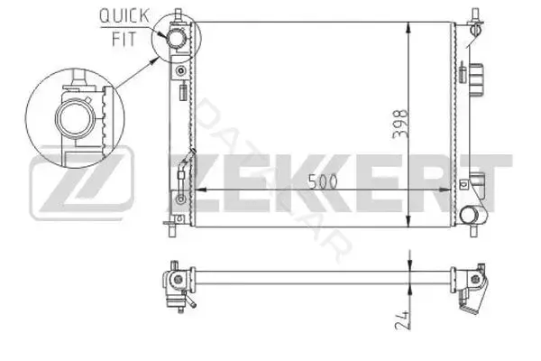 Радиатор охлаждения ZEKKERT MK-1593