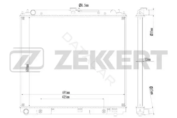 Радиатор охлаждения ZEKKERT MK-1598