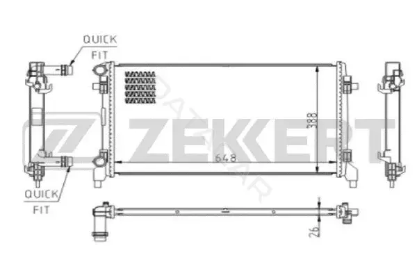 Радиатор охлаждения ZEKKERT MK-1606