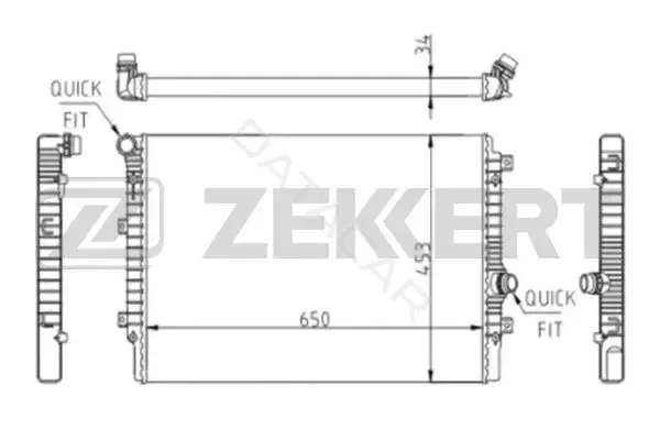 Радиатор охлаждения ZEKKERT MK-1607
